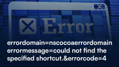 Understanding "errordomain=nscocoaerrordomain&errormessage=could not find the specified shortcut.&errorcode=4"