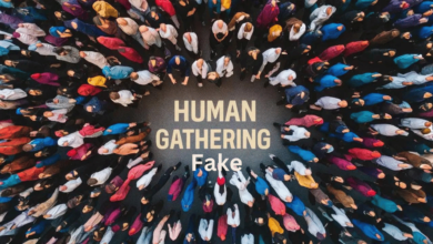 human gathering fake