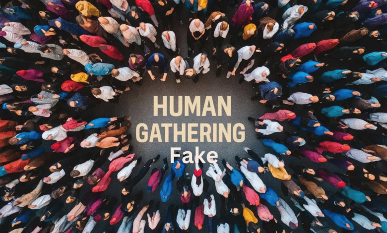 human gathering fake